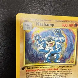 FREE SHIPPING Machamp 8/102 1st Edition Holo Rare Base Set Pokemon Card MP - Image 2