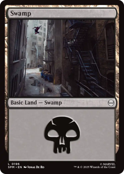 Swamp (0196) FOIL - NM - Marvel's Spider-Man - MTG - Image 1