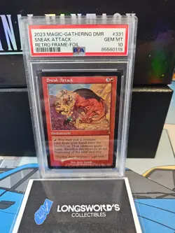 MTG - Sneak Attack FOIL Retro Frame - PSA 10 - Dominaria Remastered - Image 1