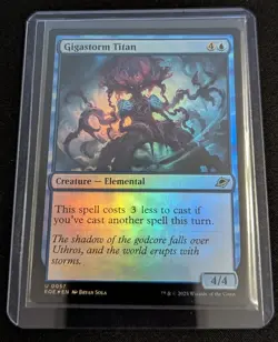 MTG - x2 Gigastorm Titan 1 FOIL & 1 Regular - Edge of Eternities - Pack Fresh!! - Image 2