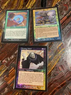 MTG NM Lot Divining Witch Body Snatcher Scrying Glass FOIL rare black 1999 Urza - Image 1