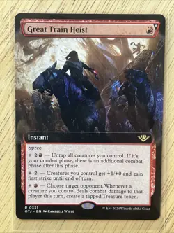 1x MTG Great Train Heist Extended Art OTJ 0331 Outlaws of Thunder Junction NM - Image 1