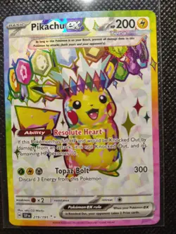 Pokemon TCG Pikachu Ex Full Art 219/191 NM - Image 1
