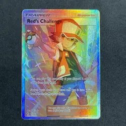 NM Pokemon Red's Challenge Full Art Ultra Rare Trainer 213/214 Sm-Unbroken Bonds - Image 1