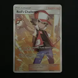NM Pokemon Red's Challenge Full Art Ultra Rare Trainer 213/214 Sm-Unbroken Bonds - Image 2