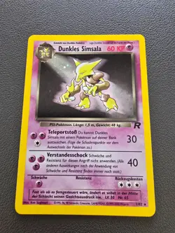 Pokemon Dunkles Simsala *German* Alakazam 1/82 Team Rocket Holo WOTC LP - Image 1