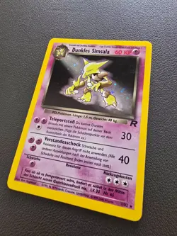Pokemon Dunkles Simsala *German* Alakazam 1/82 Team Rocket Holo WOTC LP - Image 3