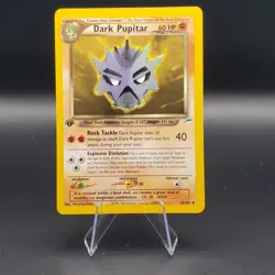 Dark Pupitar 38/105 Pokemon Neo Destiny 1st Edition 2000 LP - Image 1