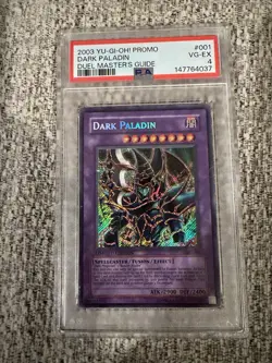 Yu-Gi-Oh! Dark Paladin DMG-001 Duel Master's Guide Secret Rare Foil PSA 4 - Image 1