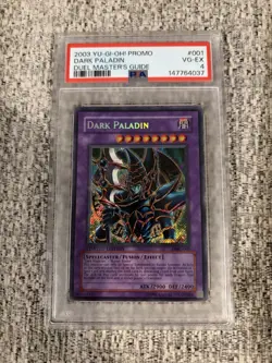 Yu-Gi-Oh! Dark Paladin DMG-001 Duel Master's Guide Secret Rare Foil PSA 4 - Image 3