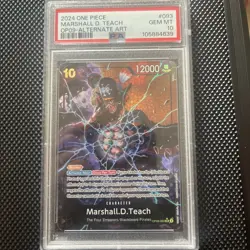 2024 ONE PIECE OP09-093 EMPERORS MARSHALL.D.TEACH ALT ART FOIL PSA 10 - Image 1