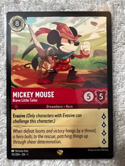DISNEY LORCANA MICKEY MOUSE BRAVE LITTLE TAILOR LEGENDARY NON FOIL 115/204 - Image 2