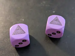 19mm Pyramid Dice Set for Illuminati INWO Card Game from Steve Jackson Games - Image 1
