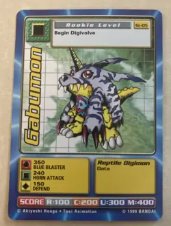 Digi-Battle Card Game Gabumon St-05 NM Fresh Pull - Image 1