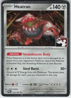 Heatran 123/167 Rare Prize Pack Series Cards Pokemon Holo Near Mint - Image 1