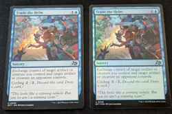 x2 MTG - Trade the Helm 1 FOIL - Aetherdrift - Pack Fresh!! - Image 1