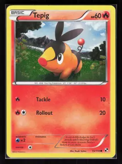 Tepig 15/114 (Cosmos Holo) Holo Promo Pokemon Card 015/114 MP - Image 1