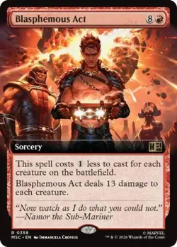 ~ Blasphemous Act (Extended Art) ~ NM ~ Commander: Marvel Super Heroes ~ MTG ~ - Image 1