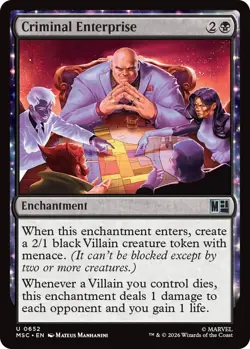 1x Criminal Enterprise - Foil MTG Commander Marvel Super Heroes NM Magic Foil - Image 1