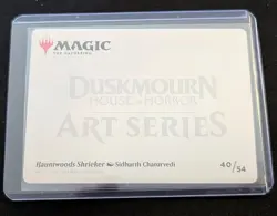 MTG - Hauntwoods Shrieker Art Card Gold-Stamped Signature - Duskmourn - Image 2