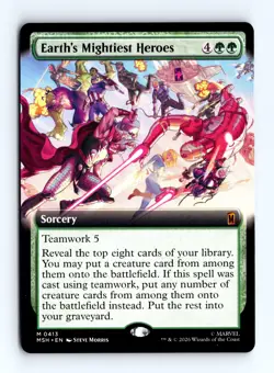 Earth's Mightiest Heroes (Extended Art) 0413 (M) MTG Marvel Super Heroes (MSH) - Image 1