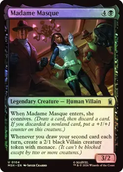 NM Foil Madame Masque, MTG, Super Heroes, Magic the Gathering, 104 - Image 1
