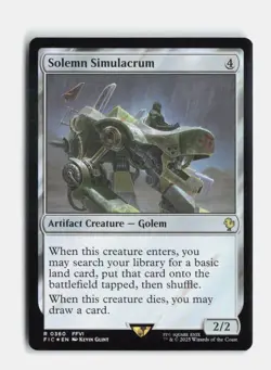 Solemn Simulacrum (Surge Foil) 360 Foil Commander: FINAL FANTASY MTG NM - Image 1