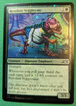 MTG - Resolute Veggiesaur GALAXY FOIL - Unfinity - Pack Fresh!! - Image 1