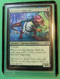 MTG - Resolute Veggiesaur GALAXY FOIL - Unfinity - Pack Fresh!! - Image 2