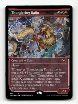 Thundering Raiju (Showcase) FOIL Kamigawa: Neon Dynasty #389 Rare - Image 1