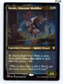 MTG Kwain, Itinerant Meddler (Foil Etched) Foil R Commander Legends 604 NM - Image 1