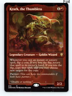 MTG Krark, the Thumbless (Foil Etched) Foil R Commander Legends 574 NM - Image 1