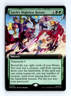 Earth's Mightiest Heroes (Extended Art Foil) 413 (M) MTG Marvel Super Heroes MSH - Image 1