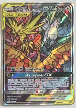 Moltres Zapdos Articuno 2019 Pokemon Hidden Fates Black Star Promo GX LP SM210 - Image 1