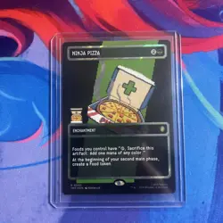 Ninja Pizza Pixel Surge Foil TMNT MTG Near Mint commander borderless tmc - Image 1