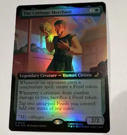 Magic: The Gathering The Cabbage Merchant TLE Foil Full Art Green Rare EN 0203 - Image 1