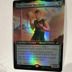 Magic: The Gathering The Cabbage Merchant TLE Foil Full Art Green Rare EN 0203 - Image 3