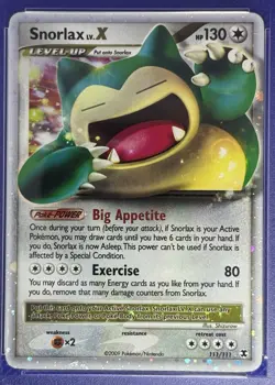 2009 Pokemon Snorlax LV.X Holo Platinum Rising Rivals #111 PSA 8 - Image 3