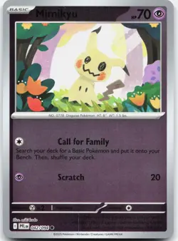 Mimikyu 042/094 Common Phantasmal Flames Pokemon Reverse Holo Near Mint - Image 1