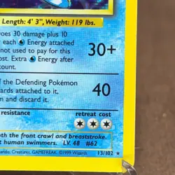 Poliwrath #13 Base Set Holo LP 1999 Vintage WotC One owner - Image 5