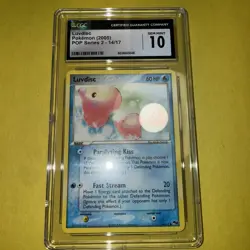 Pokemon TCG CGC 10 Gem Mint Luvdisc 014/017 POP Series 2 Regular - Image 5