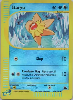 Staryu 104/144 Reverse Holo Skyridge 2003 WOTC Pokemon E-Reader Vintage - Image 1