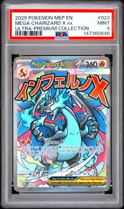 Pokemon TCG Mega Charizard X ex 023 Phantasmal Flames Promo PSA 9 - Image 1