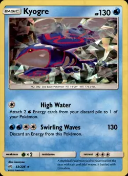 Kyogre 53/236 R Pokemon Cosmic Eclipse - Image 1