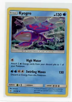 Pokemon SM - Cosmic Eclipse #53/236 Kyogre - Image 1