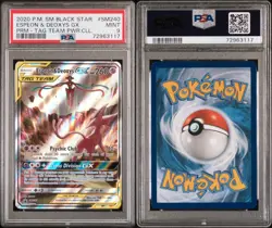 2020 Pokemon Espeon & Deoxys GX Full Art Black Star Promo SM240 Psa 9 - Image 3