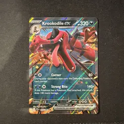 Krookodile ex 055/086 Double Rare ME04: Chaos Rising Pokemon Holo Near Mint - Image 1