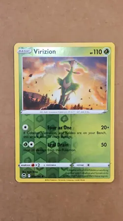 Pokemon Virizion 014/195 Swsh12: Sword & Shield - Silver Tempest Reverse Holo - Image 1
