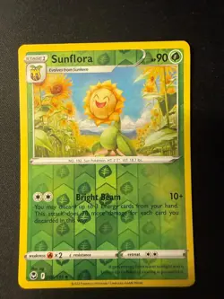 Sunflora 006/195 Uncommon Silver Tempest Pokemon Reverse Holo Lightly Played - Image 1