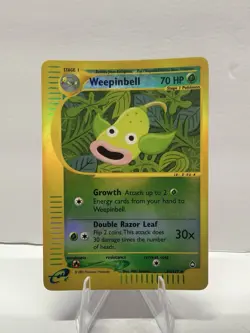 The Pokemon Company Weepinbell 65/147 Aquapolis Reverse Holo Uncommon Eng 2002 - Image 1